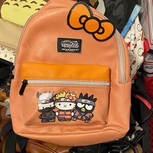 Hello Kitty Naruto mini Backpack - Orange and Black